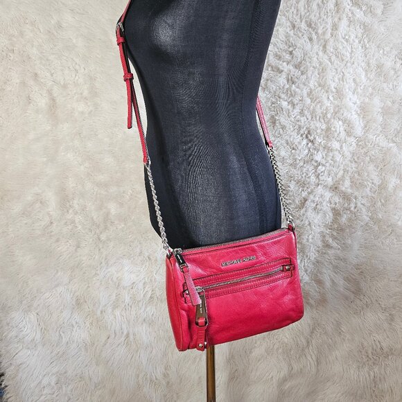 Michael Kors Handbags - Michael Kors Women's Red Leather Crossbody Bag